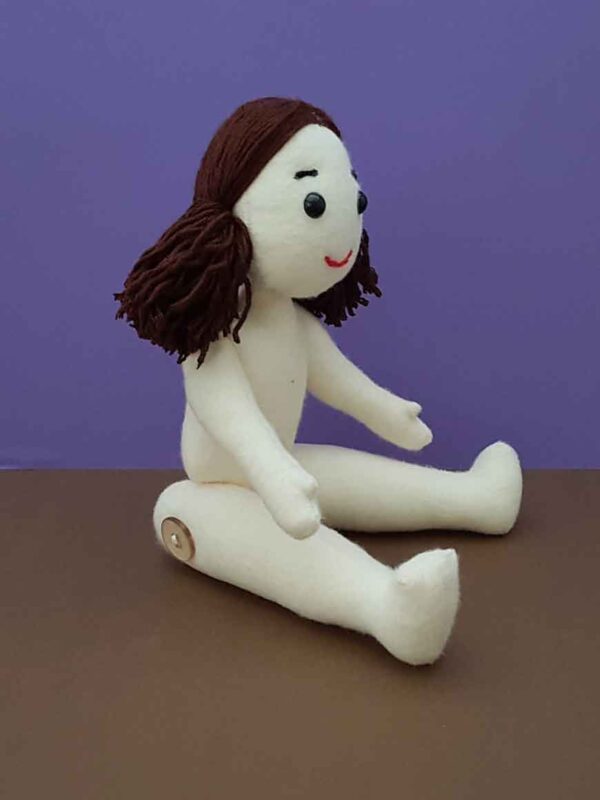 El yapımı Oyuncak Bez Bebek Zehsa 32cm - Çıkarılabilir Kıyafetli