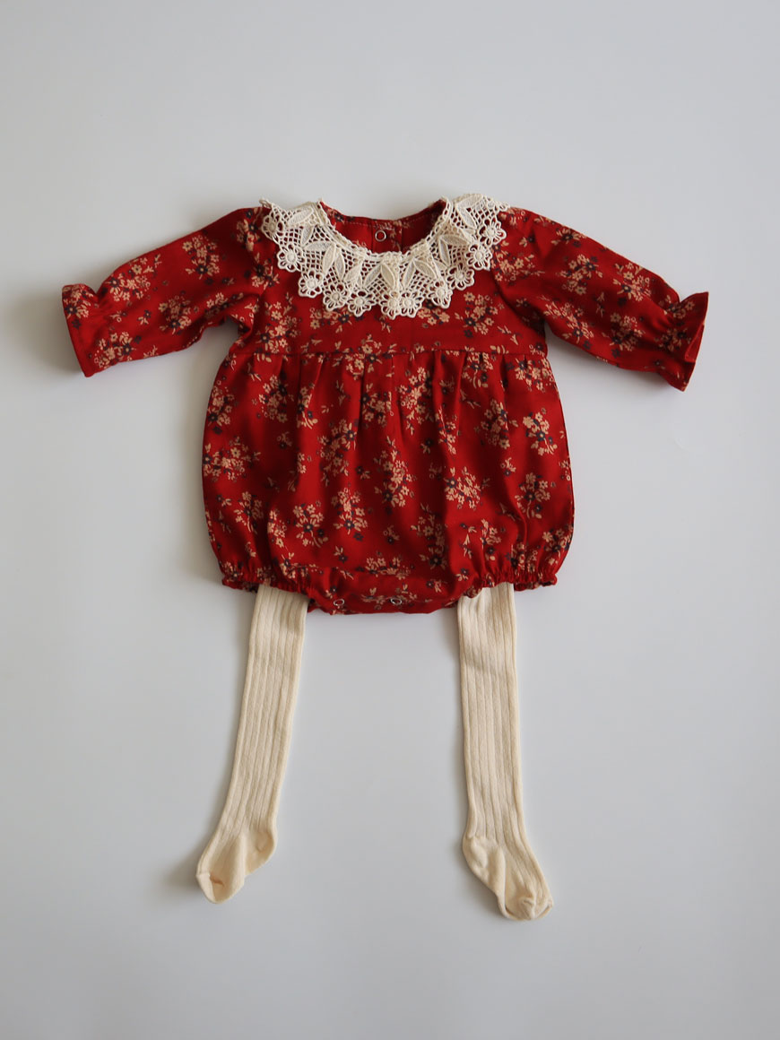 Kız Bebek Pazen Romper Çoraplı Set
